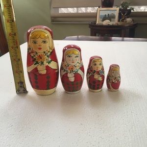 Four piece nesting dolls